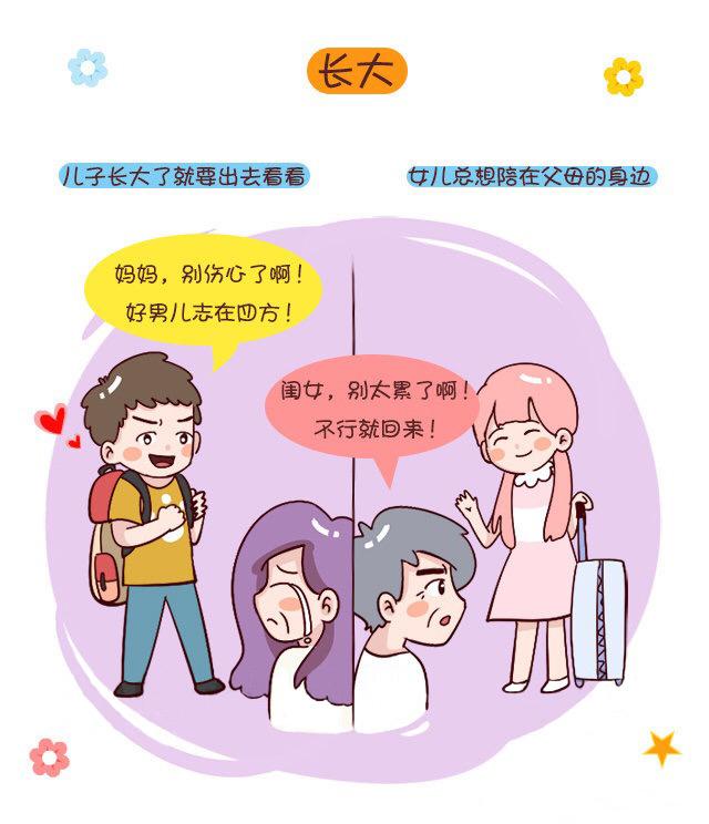 养儿子和养女儿的区别，戳中你的心了吗？