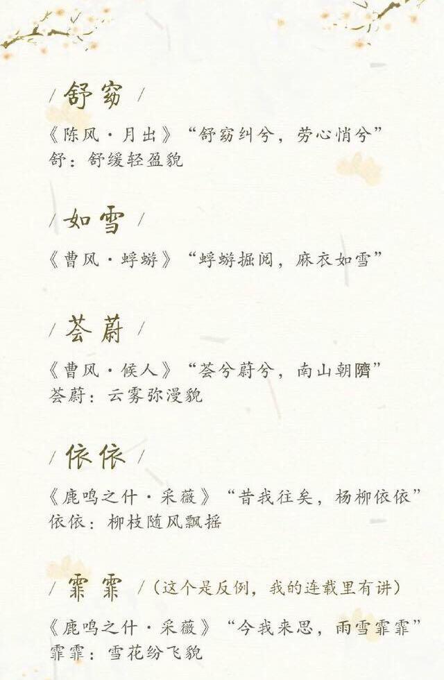 这些名字实在太美了，给宝宝起名可以参考了