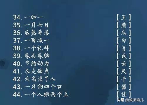 100条有趣的汉字字谜，生动灵活，家长收藏，孩子越练越聪明！
