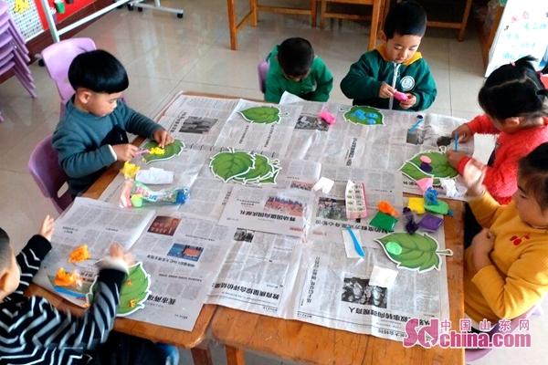 拥抱春天 手绘童心——东营区龙居镇中心幼儿园开展绘画春天活动
