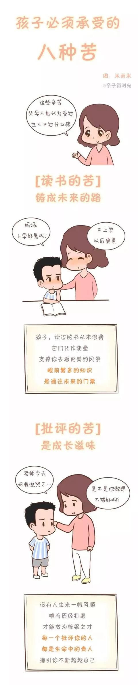 再疼孩子，也要让他承受这八种苦！