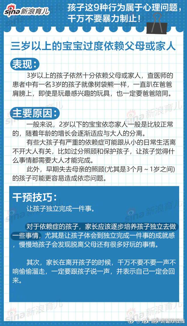 转给家长！孩子这9种行为属于心理问题 千万别暴力制止