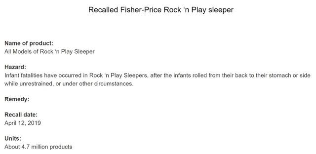 慎用！知名品牌摇床疑致 32 个婴儿死亡，美国召回 470 万件