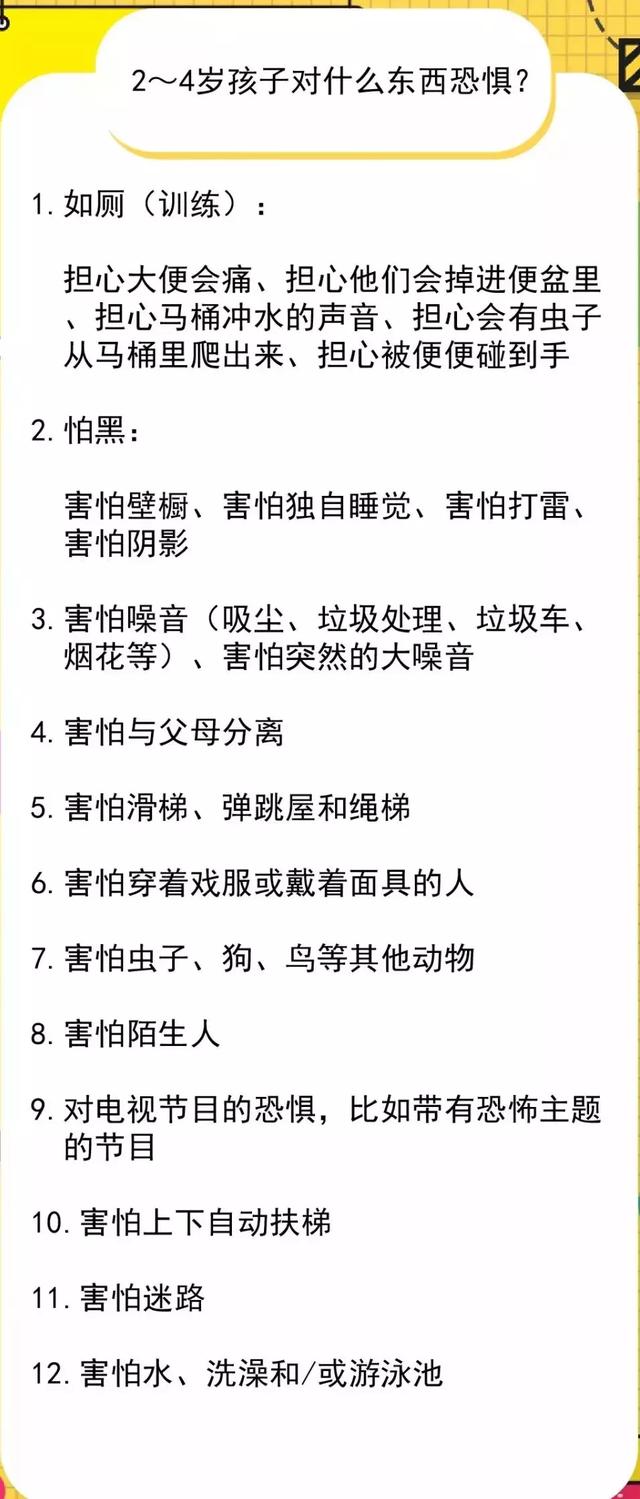 2～7岁孩子的害怕清单，告诉你孩子到底在害怕什么