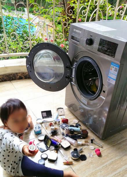 家长“心梗系列”：价值3万多的化妆品被娃放洗衣机里洗了