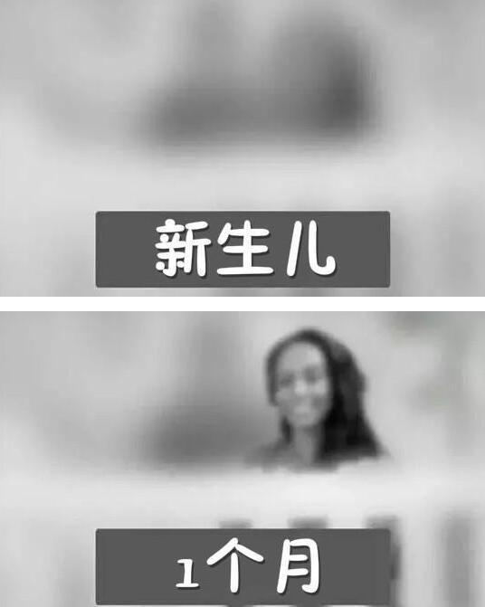 为何宝宝喜欢盯着妈妈看？他从大近视到看清妈妈的过程图，超暖心