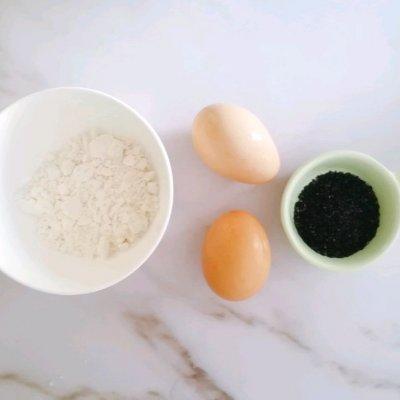 12M+平底锅黑芝麻蛋卷:宝宝辅食营养食谱菜谱