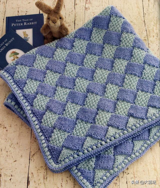 分享60款儿童毛毯/包被编织图，可爱又实用，宝妈们选一款织吧