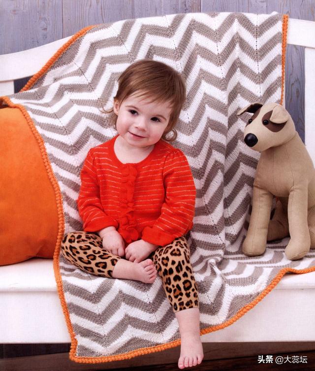分享60款儿童毛毯/包被编织图，可爱又实用，宝妈们选一款织吧