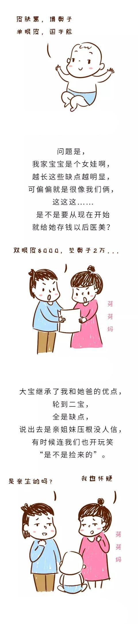 有一种遗传，叫宝宝成功地避开了爸爸妈妈的所有外貌优点！超无奈