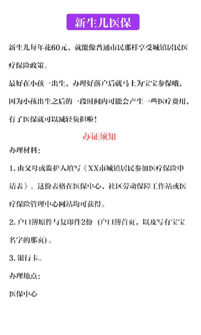 宝宝出生后需要办的5张“人生通行证”，你都办齐了吗？ ????