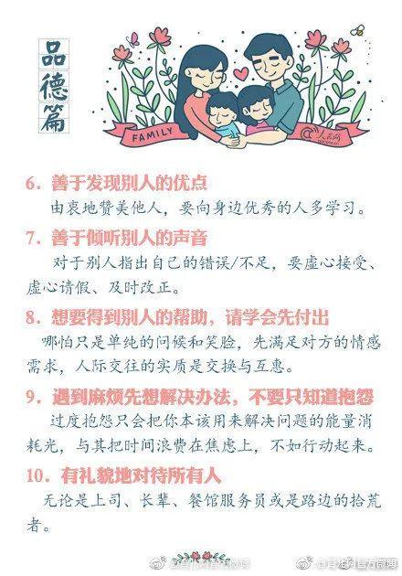 转给新手爸妈！应教会孩子的40条教养礼仪