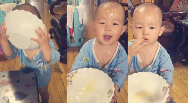 爸爸喂宝宝吃饭，没想到成了“灾难现场”，妈妈看了表示想打人