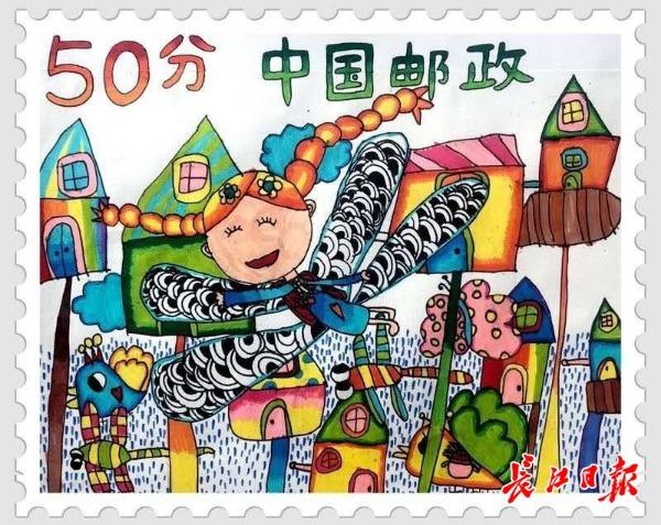 5岁小朋友想让邮票把“飞翔梦”告诉全世界