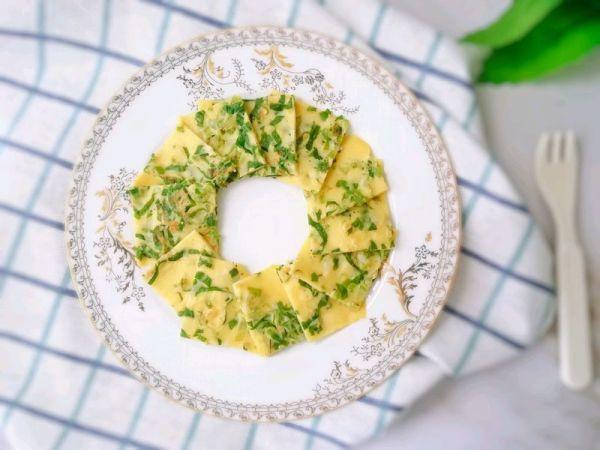 12M+油麦菜鸡蛋软饼：宝宝辅食营养食谱菜谱