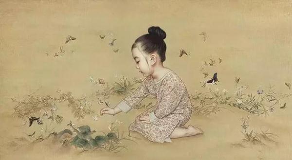 画女儿3年，爸爸把女儿画成中式小仙女，每天上万人等他晒娃