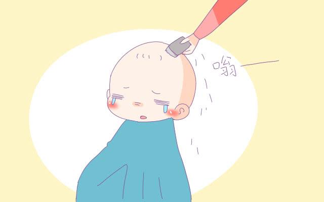 太热了，给宝宝剃个光头凉快凉快吧，恭喜你，毛囊炎也是这么想的