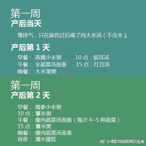 金牌月嫂21天产后月子餐大全，营养丰富！准妈妈收藏备用吧