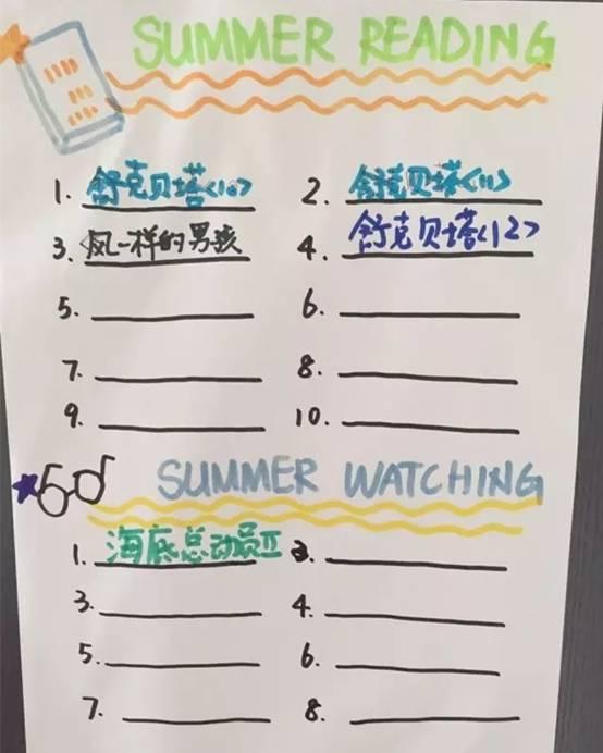 放暑假，如何给孩子安排阅读计划？美国老师给孩子设计了一张表格