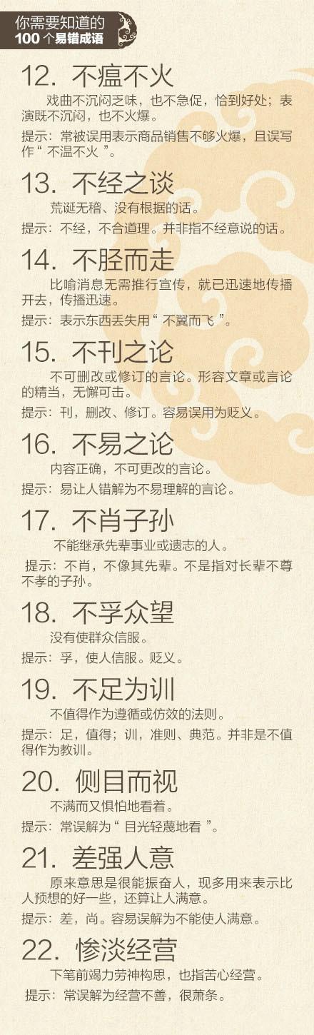 早教的100个易错成语，建议家长收藏！别让宝宝输在起跑线