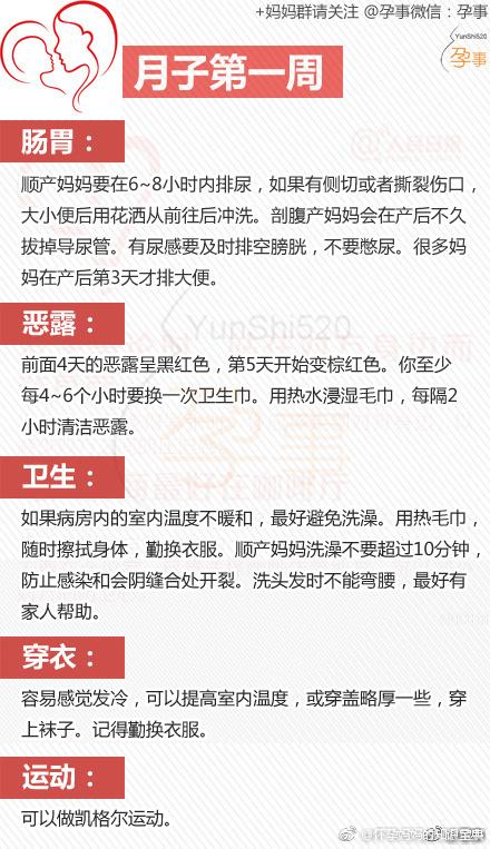 关键时候你用的到！30天坐月子周历，家有孕妈的收藏一下吧