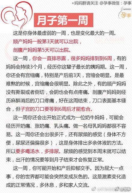 关键时候你用的到！30天坐月子周历，家有孕妈的收藏一下吧