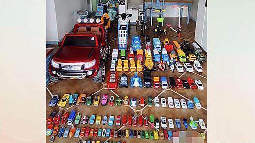 孩子三岁，已经有100多台玩具车，网友：这不算多