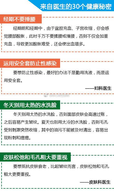 不得不看！来自医生的30个健康“秘密”，你知道多少？