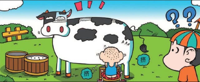 爆笑校园：呆头教你如何判定奶牛产奶量储备充足，糯米团看呆了