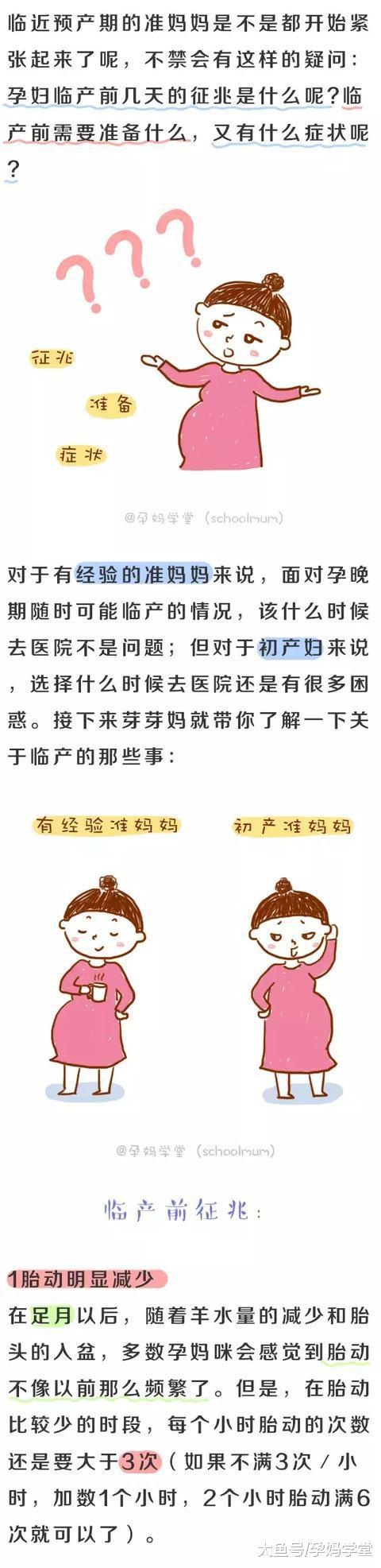 出现这些征兆，你可能要生了！该准备的都准备好了吗？
