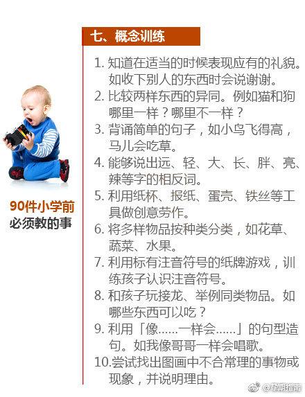 幼儿园园长：宝宝上学前必须要学会的90件事，别让孩子输在起跑线