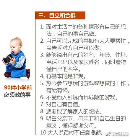 幼儿园园长：宝宝上学前必须要学会的90件事，别让孩子输在起跑线