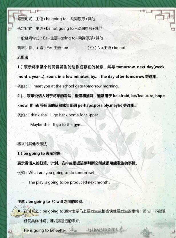 初中英语语法八大时态总结，中考必考，从初一就要学好
