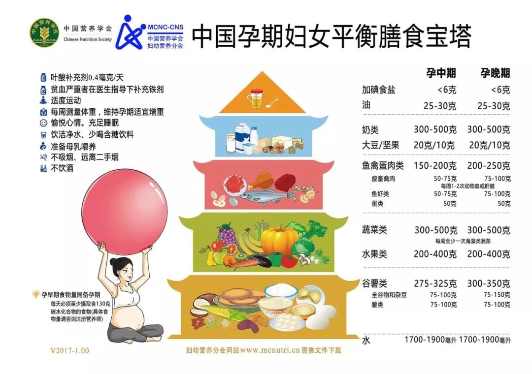 【收藏】中国权威的备孕、孕期、哺乳，婴幼儿，学前儿童膳食宝塔