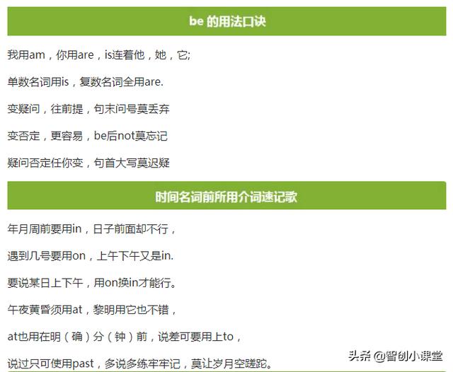 中小学英语语法顺口溜，一份最好的英语礼物，让孩子爱上英语
