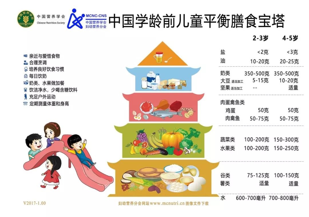 【收藏】中国权威的备孕、孕期、哺乳，婴幼儿，学前儿童膳食宝塔