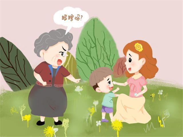 男孩游乐场玩滑梯碰倒女娃，对方老人口无遮掩，宝妈反怼很精彩