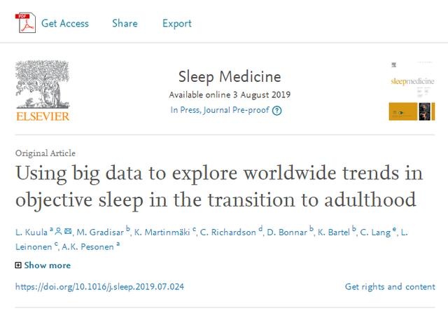 睡眠医学：亚洲的年轻人睡最少！游戏是降低睡眠质量的主要因素