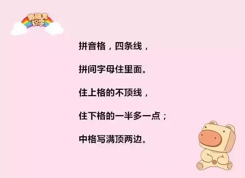 简单好记的儿歌，快速掌握拼音技巧，适合幼儿园大班和一年级孩子