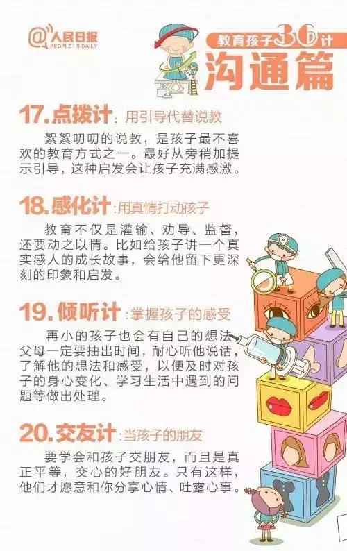 人民日报推荐的养娃36计，让家长和孩子愉快地相处，孩子更优秀