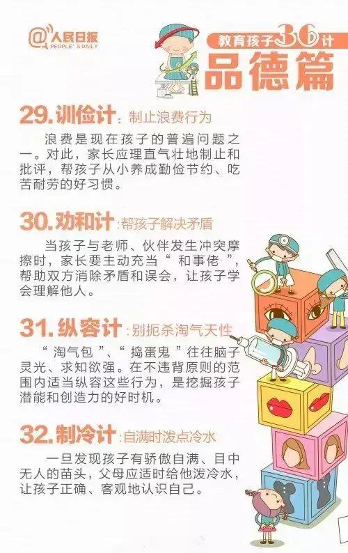 人民日报推荐的养娃36计，让家长和孩子愉快地相处，孩子更优秀