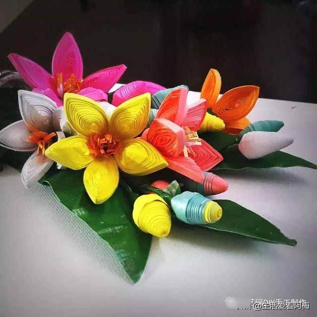 这个教师节，我和孩子一起动手为老师做一束花，衍纸立体花束教程