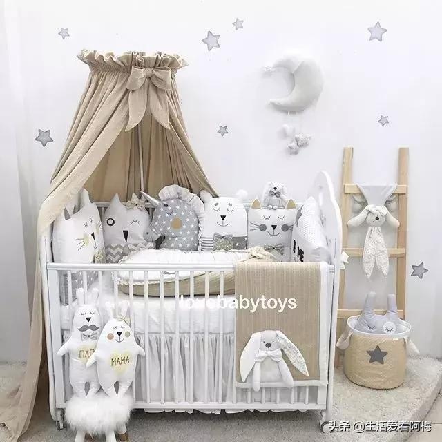 这么温馨可爱的婴儿床，你相信是用旧衣服旧床单DIY装扮的吗？