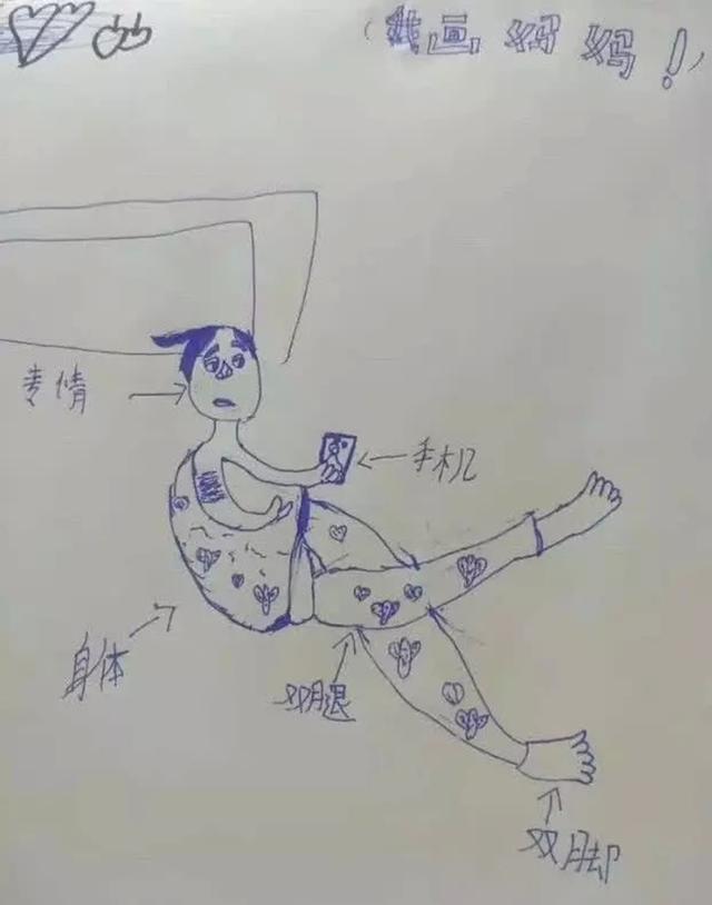 幼儿园的作业是画妈妈，看到第一个孩子的画，老师就忍不住笑了