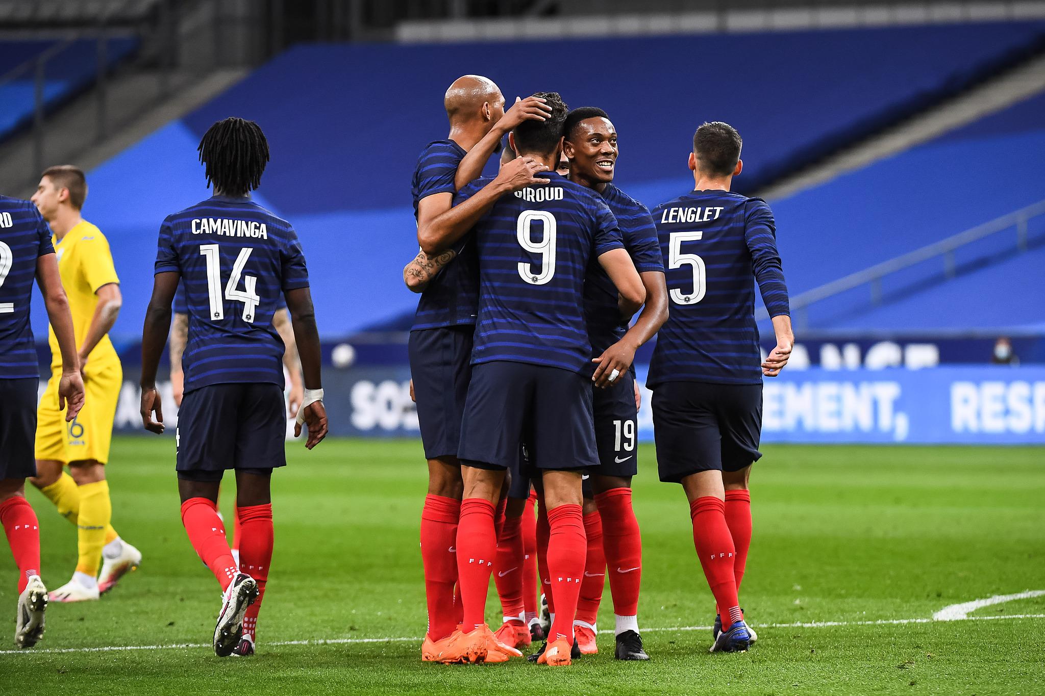 [图]吉鲁百场双响 姆巴佩格子破门 法国7-1大胜