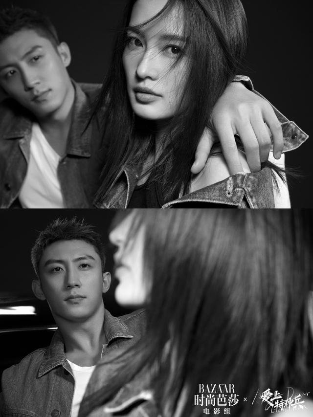 黄景瑜李沁黑白氛围感大片释出 光影交错间cp感满满