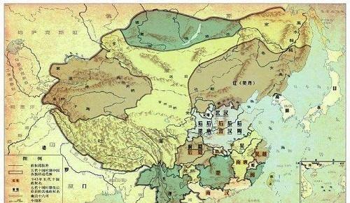 五代十国割据示意图