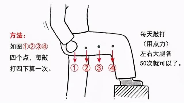 大腿胆经敲打图片