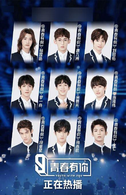 《青你3》第三次排名前九曝光 余景天第一