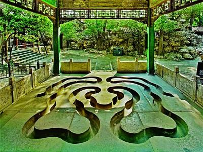 故宫宁寿宫花园中褉赏亭内的曲水流觞 李韵摄/光明图片